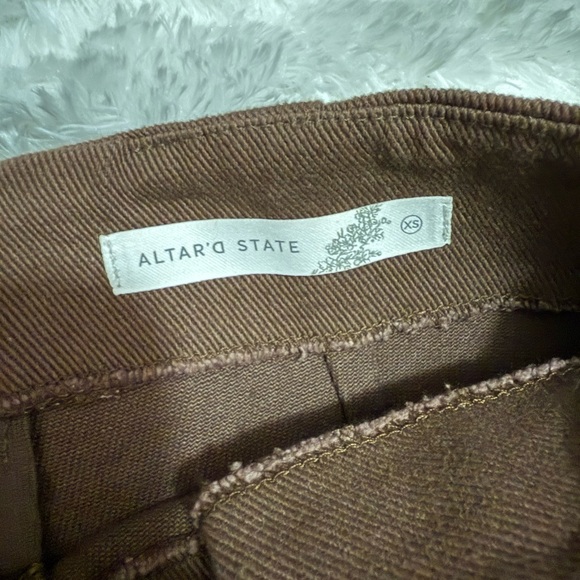 Altar’d State “Emmy” lace up brown skirt size XS. - Picture 5 of 5